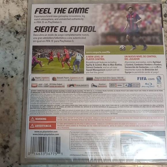 PS3 FIFA 2015 Soccer‎ Video Game New Sealed - Picture 2 of 4
